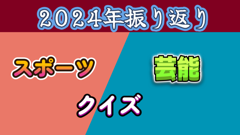 2024年振り返り芸能スポーツクイズ